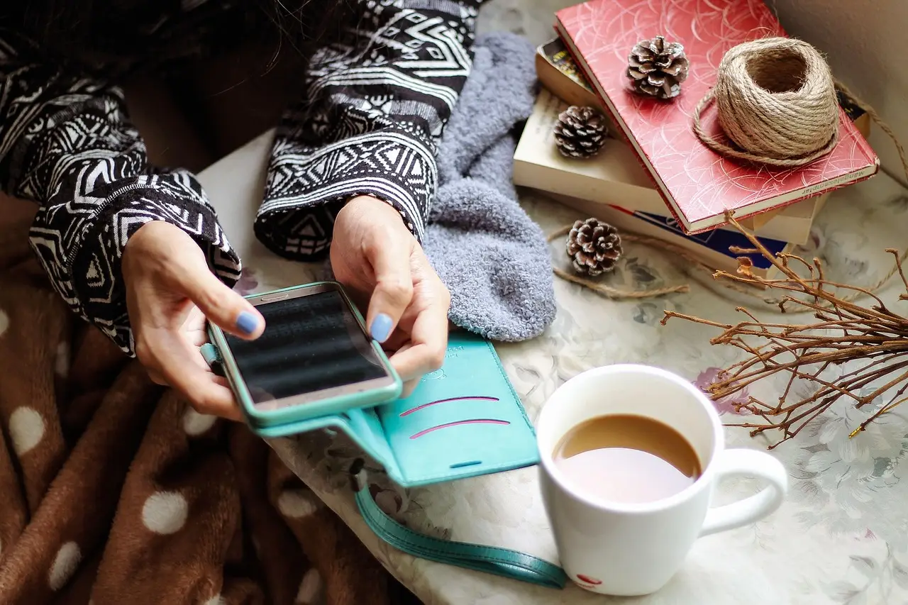 girl, smartphone, social media, communication