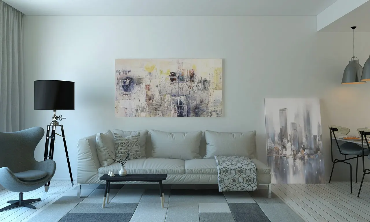 living room, interior design, furniture, lamp
