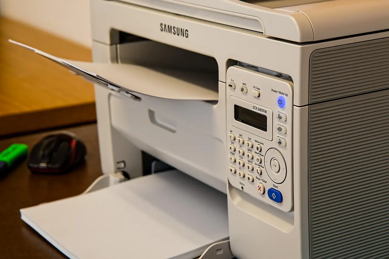 printer, desk, office, fax