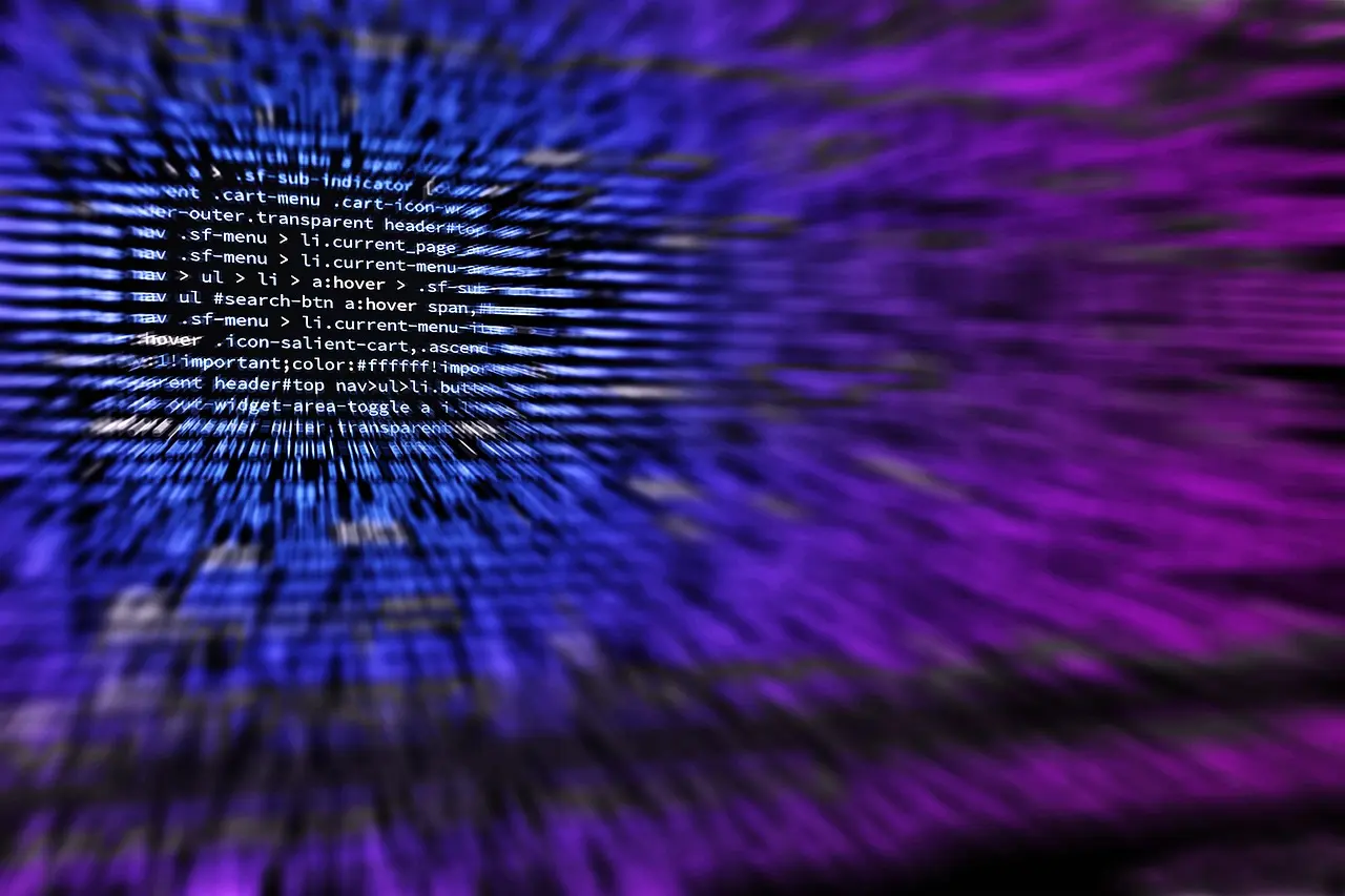 Lines of code on a computer screen.