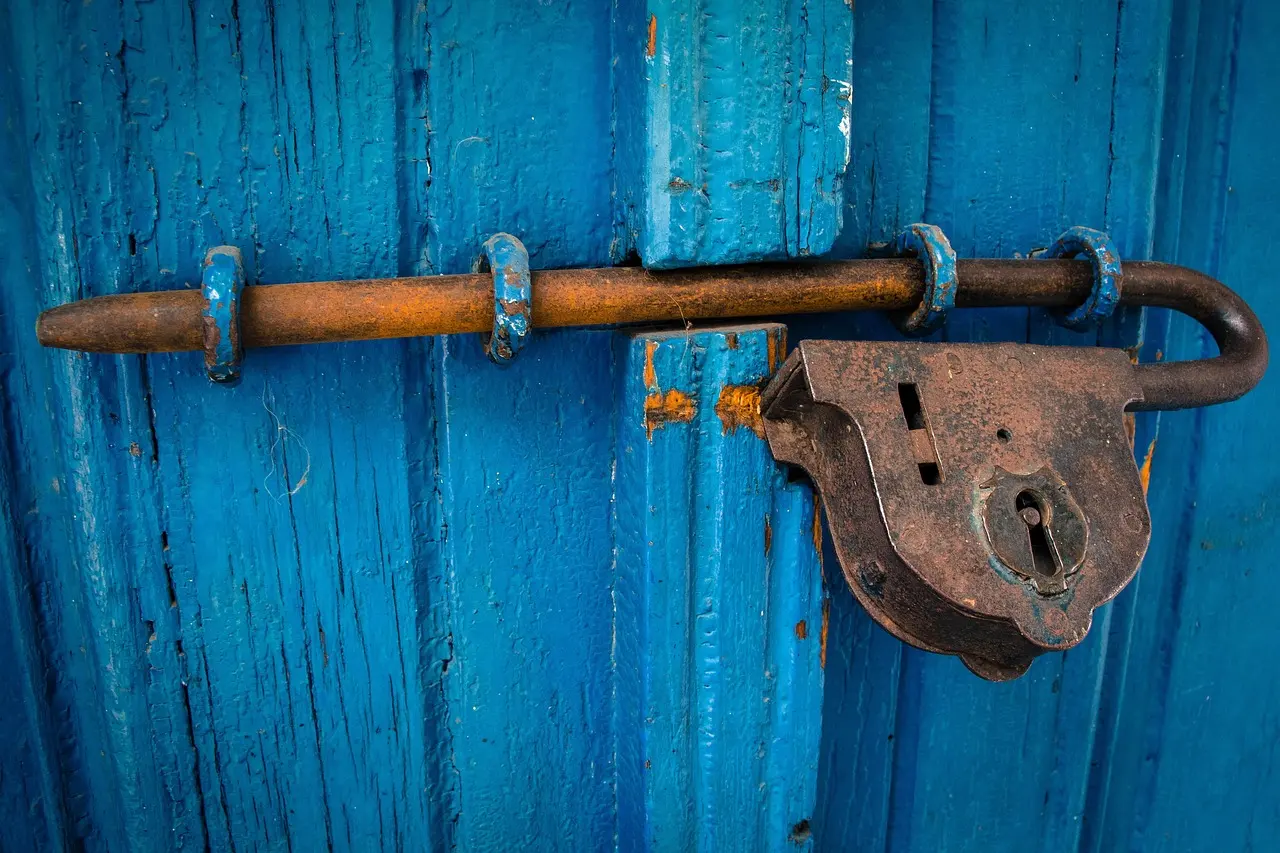 A locked door, a metaphor for account security