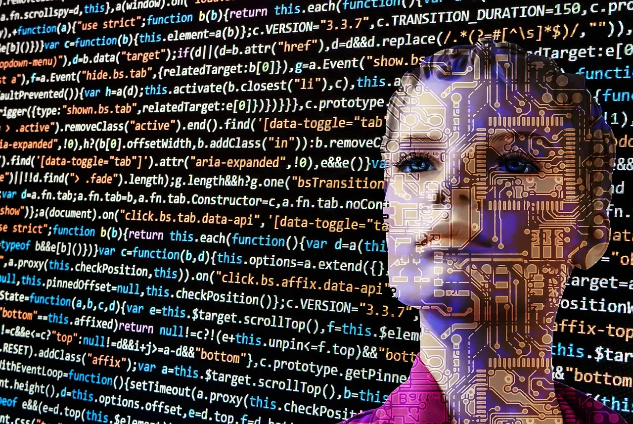 A person at a laptop reading a long PDF on screen with an AI chat panel open beside it.