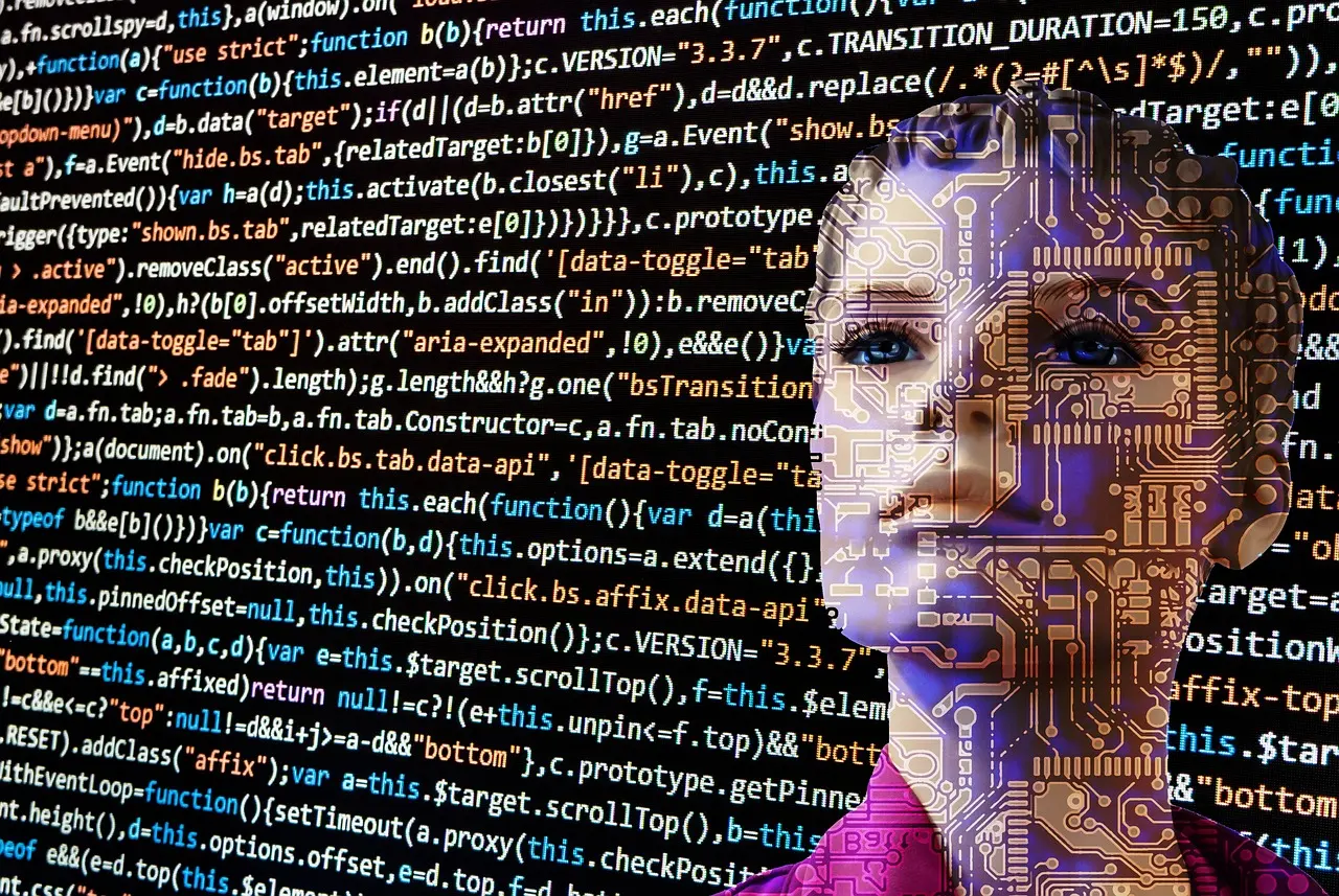 A person at a laptop reading a long PDF on screen with an AI chat panel open beside it.