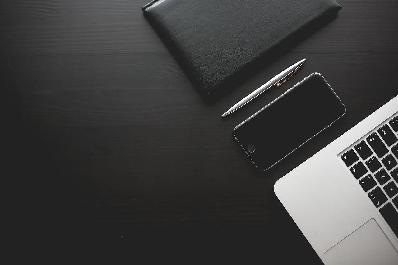 office, desk, smartphone, modern