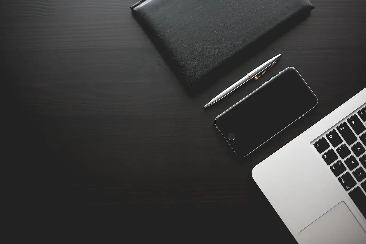 office, desk, smartphone, modern